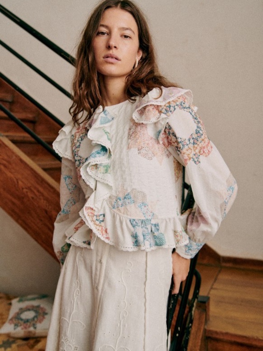 AXEL BLOUSE patchwork - SÉZANE X SEA NY size 34